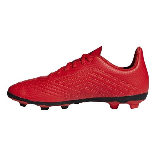 Buty sportowe dziecięce Adidas wiązane czerwone w paski 