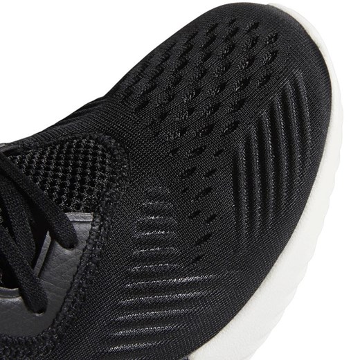 Buty sportowe damskie czarne Adidas do biegania alphabounce sznurowane bez wzorów na płaskiej podeszwie 