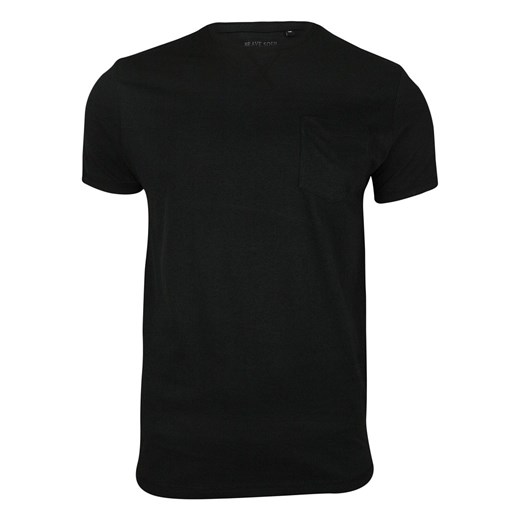Czarny Bawełniany T-Shirt (Koszulka) z Kieszonką, Bez Nadruku - Brave Soul, Męski TSBRSSS19ARKHAMblack ze sklepu JegoSzafa.pl w kategorii T-shirty męskie - zdjęcie 65546200
