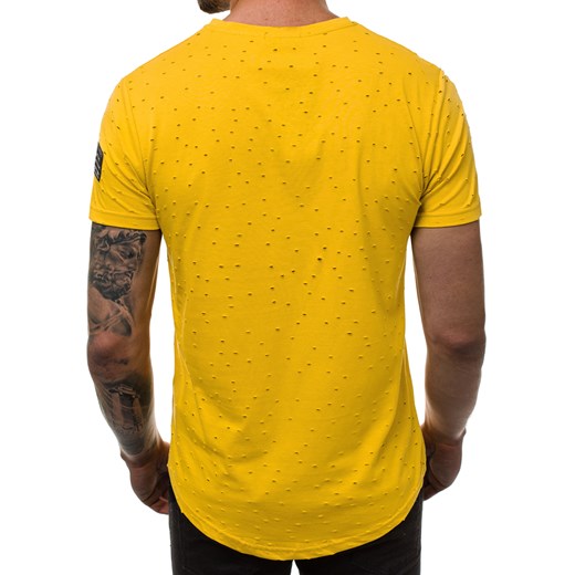 T-shirt męski Ozonee ze skóry z krótkimi rękawami 