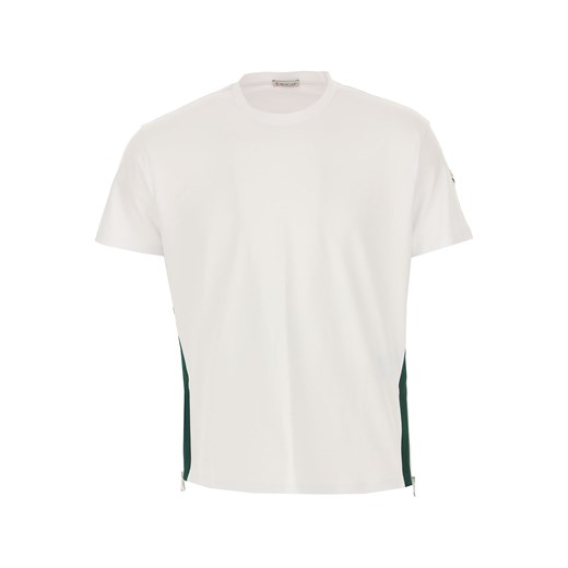 T-shirt męski biały Moncler z krótkim rękawem 