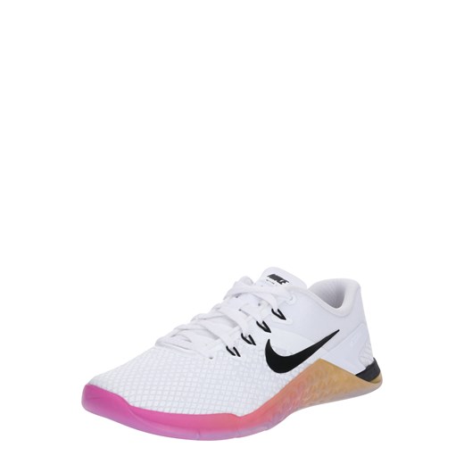 Buty sportowe damskie Nike białe bez wzorów sznurowane płaskie 