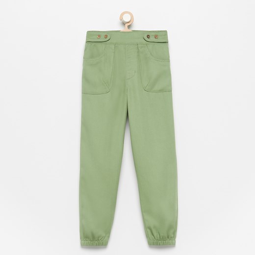 Spodnie dziewczęce zielone Reserved gładkie 