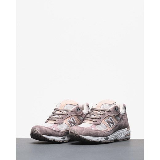 New Balance buty sportowe damskie gładkie różowe z tworzywa sztucznego na płaskiej podeszwie 