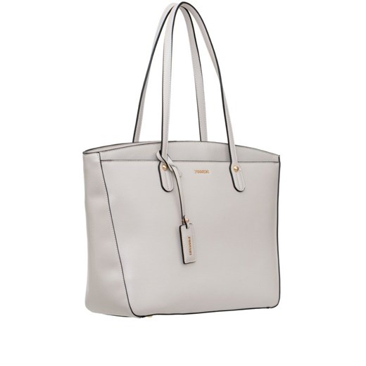 Shopper bag biała Puccini na ramię matowa elegancka bez dodatków duża 
