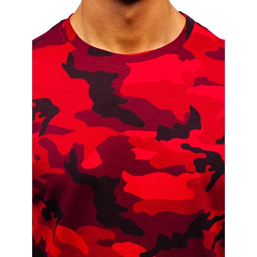 T-shirt męski moro-czerwony Denley S807  Denley 2XL wyprzedaż  