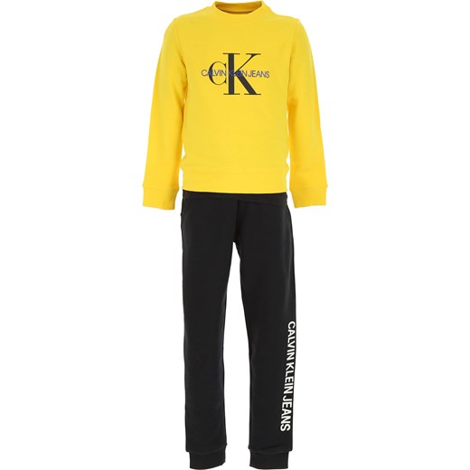 Calvin Klein Bluzy Dziecięce dla Chłopców, żółty, Bawełna, 2019, 12Y 14Y 4Y 6Y 8Y  Calvin Klein 4Y RAFFAELLO NETWORK