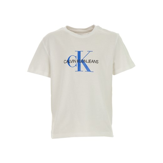 Calvin Klein Koszulka Dziecięca dla Chłopców, biały, Bawełna, 2019, 10Y 12Y 14Y 16Y 4Y 6Y 8Y Calvin Klein  4Y RAFFAELLO NETWORK