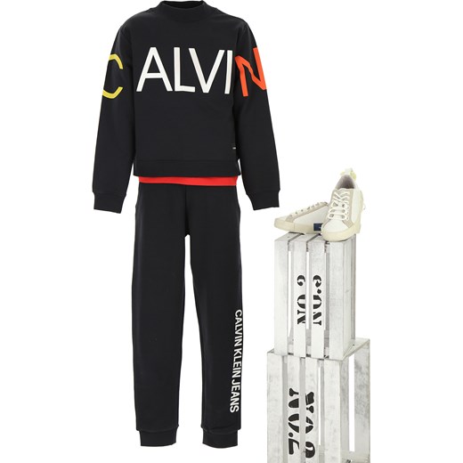Calvin Klein Swetry Dziecięce dla Chłopców, czarny, Bawełna, 2019, 10Y 12Y 8Y  Calvin Klein 12Y RAFFAELLO NETWORK