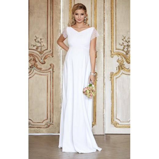 Ciążowa suknia ślubna Eleanor Long Tiffany Rose 1 (36-38) Piękny Brzuszek