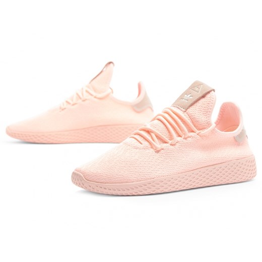 Adidas buty sportowe damskie pharrell williams różowe na płaskiej podeszwie bez wzorów1 