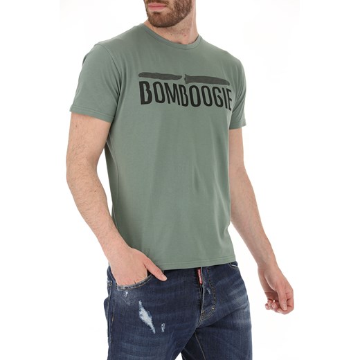 Bomboogie Koszulka dla Mężczyzn, wojskowy zielony, Bawełna, 2019, L M S XL XXL  Bomboogie L RAFFAELLO NETWORK