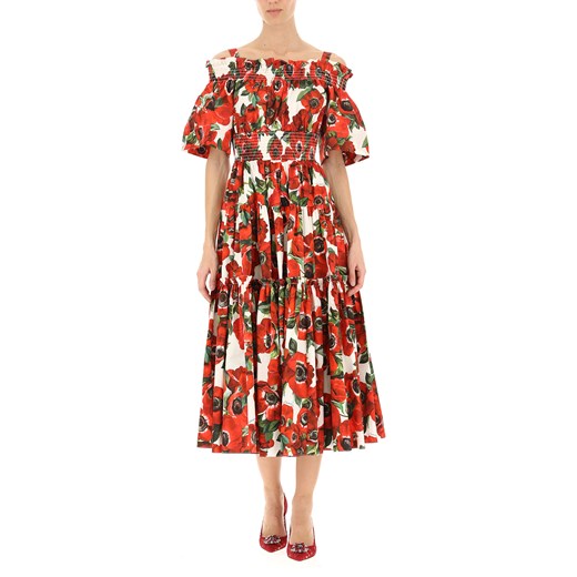 Sukienka Dolce & Gabbana na sylwestra z odkrytymi ramionami casual 