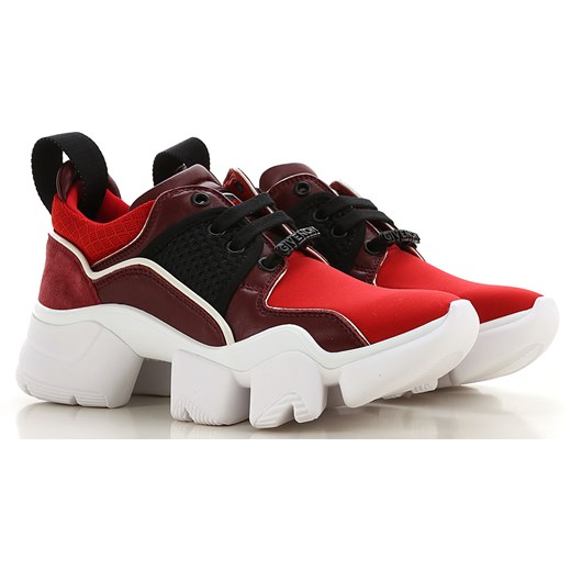 Czerwone sneakersy damskie Givenchy gładkie