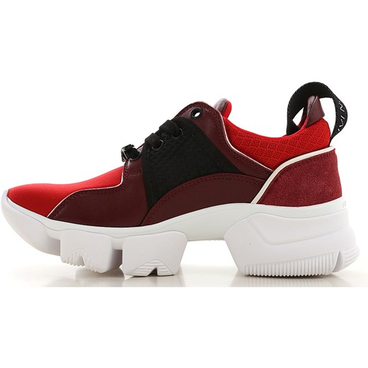 Sneakersy damskie Givenchy czerwone gładkie skórzane