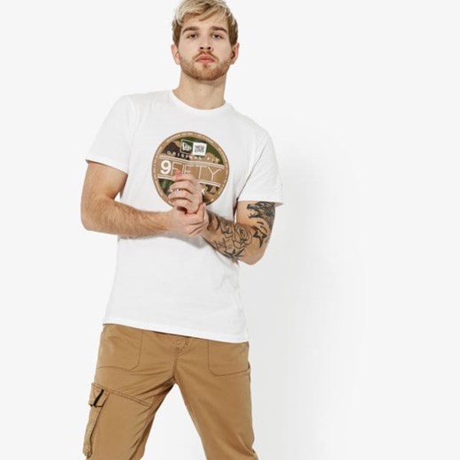 T-shirt męski biały New Era z krótkim rękawem 