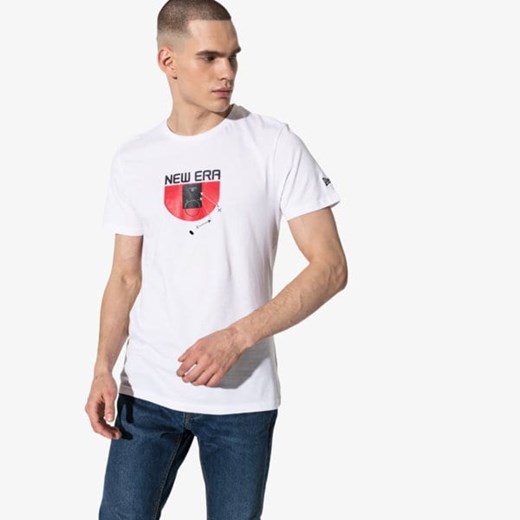 T-shirt męski biały New Era z krótkimi rękawami 