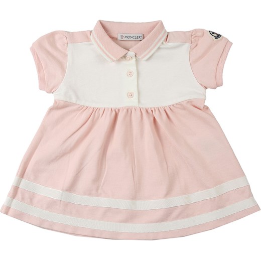 Odzież dla niemowląt Moncler dla dziewczynki różowa bawełniana wiosenna 