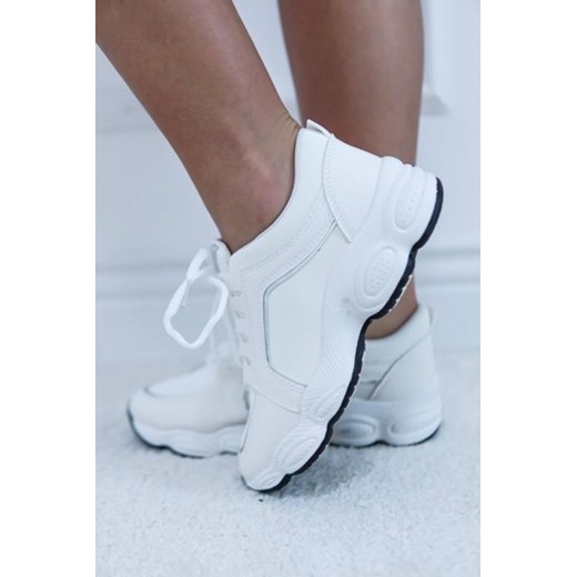 Buty sportowe damskie sznurowane z tworzywa sztucznego płaskie 