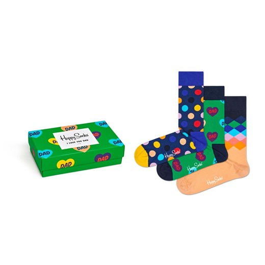 Giftbox I LOVE YOU DAD Happy Socks (3pary) XFAT08-7300  Happy Socks 41/46 Nastopy.pl