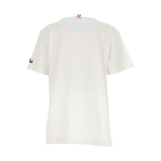 Mc2 Saint Barthelemy t-shirt chłopięce biały w nadruki bawełniany z krótkimi rękawami 