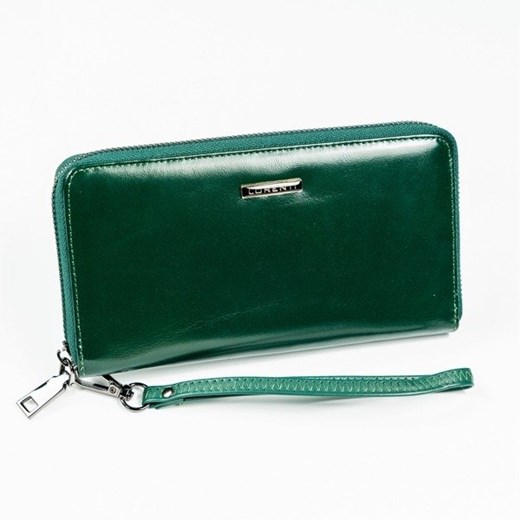 Zielony portfel damski Lorenti glamour bez wzorów 