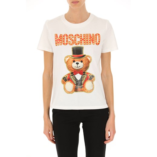 Bluzka damska Moschino biała na wiosnę