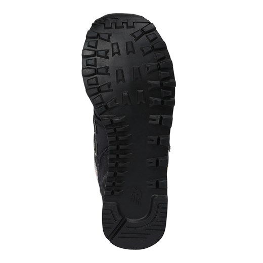 Buty sportowe damskie czarne New Balance dla biegaczy w stylu młodzieżowym sznurowane bez wzorów na płaskiej podeszwie 