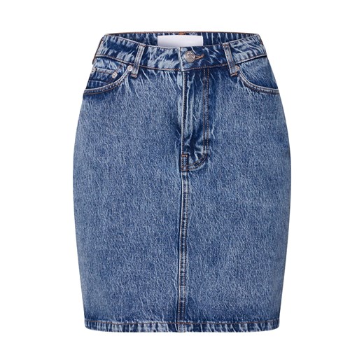 Spódnica Samsøe & jeansowa mini gładka 