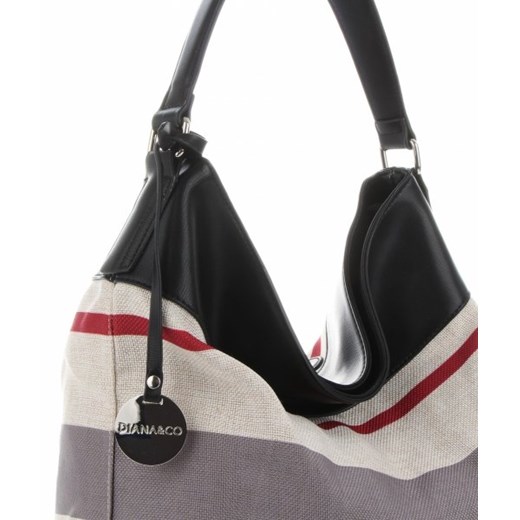 Shopper bag Diana&Co z breloczkiem na ramię elegancka mieszcząca a8 