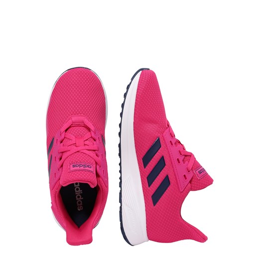 Różowe buty sportowe dziecięce Adidas Performance bez wzorów sznurowane 