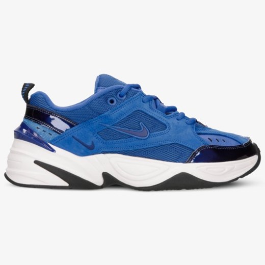 Buty sportowe damskie Nike sneakersy niebieskie sznurowane bez wzorów płaskie 
