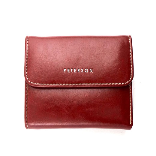 Czerwony damski portfel skórzany Peterson PL 441-1 R