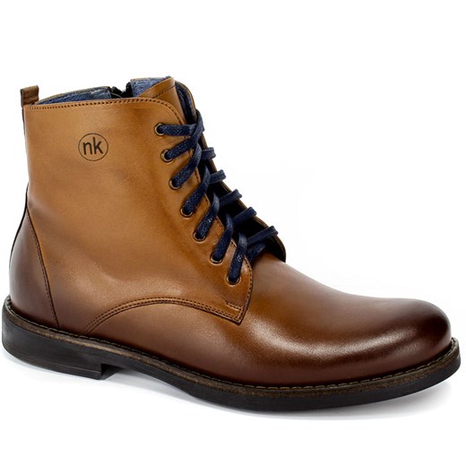 Buty zimowe męskie Euro Moda skórzane