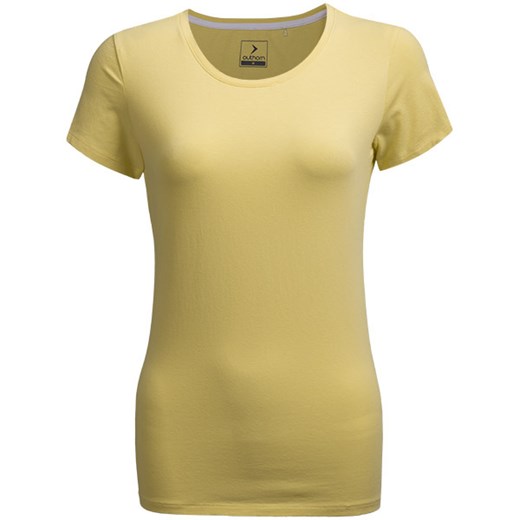 Żółta bluzka sportowa Outhorn bez wzorów z elastanu 