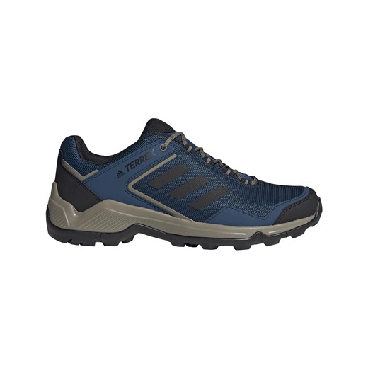 Buty trekkingowe męskie Adidas Performance sportowe niebieskie sznurowane skórzane 