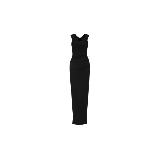 Sukienka czarna Patrizia Pepe elegancka bez rękawów na spacer z okrągłym dekoltem 