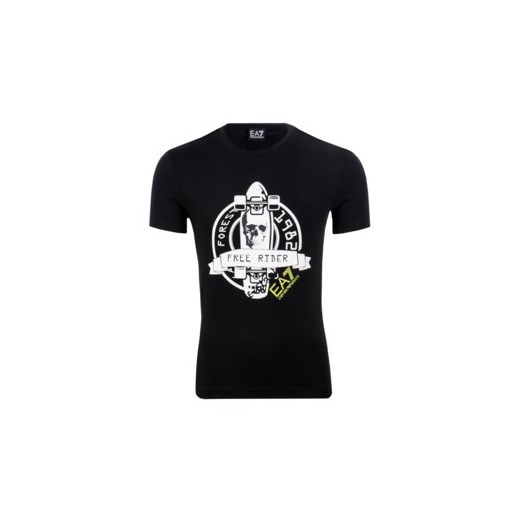T-shirt męski Ea7 Emporio Armani czarny z krótkim rękawem 