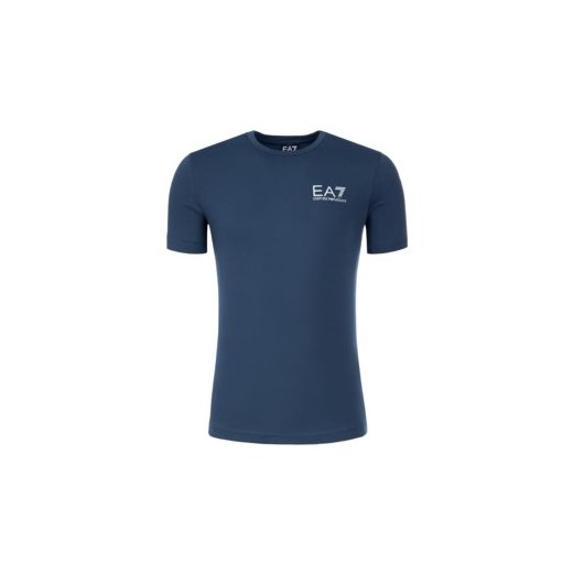 T-shirt męski Ea7 Emporio Armani niebieski z krótkim rękawem 