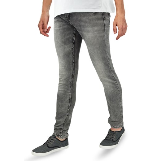 Jeansy męskie slim fit w kolorze szarym RT3533   92 cm/L32 wyprzedaż merits.pl 