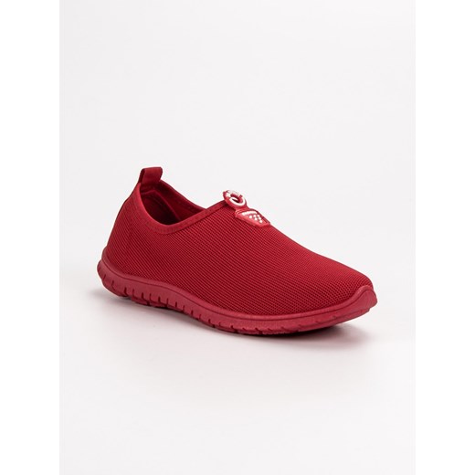Buty sportowe damskie CzasNaButy w stylu młodzieżowym na lato czerwone na płaskiej podeszwie bez zapięcia 