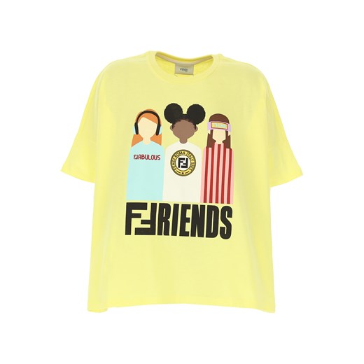 Fendi Koszulka Dziecięca dla Dziewczynek, żółty, Bawełna, 2019, 10Y 12Y 14Y 4Y 6Y 8Y  Fendi 8Y RAFFAELLO NETWORK