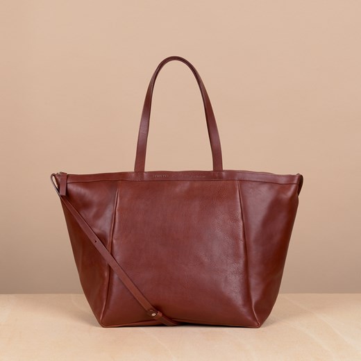 Shopper bag Balagan elegancka lakierowana bez dodatków na ramię 
