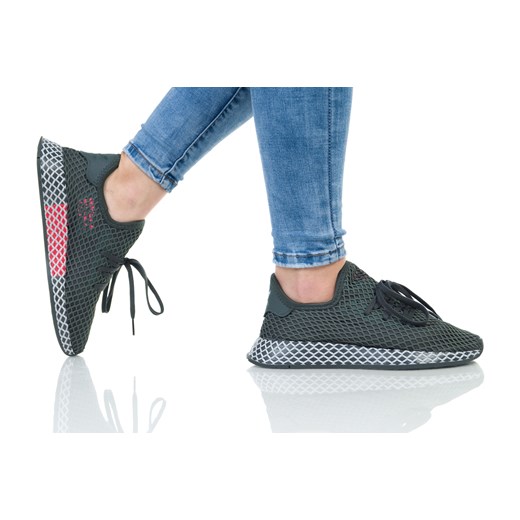 Buty sportowe damskie Adidas na płaskiej podeszwie gładkie 