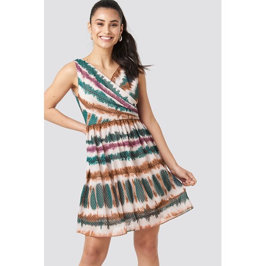 Trendyol Batik Patterned Mini Dress - Multicolor  Trendyol 36 NA-KD