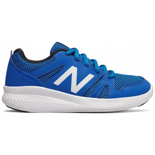 Buty sportowe damskie niebieskie New Balance płaskie sznurowane gładkie 