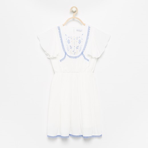 Reserved - Sukienka z haftem - Biały Reserved  152 