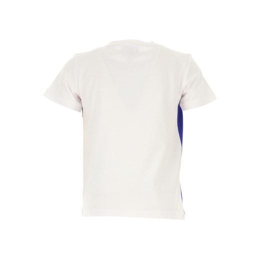 T-shirt chłopięce wielokolorowy Emporio Armani bawełniany z krótkim rękawem z napisami 