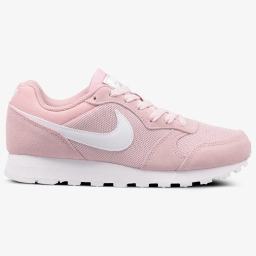 Buty sportowe damskie Nike dla biegaczy md runner bez wzorów różowe na płaskiej podeszwie wiązane 