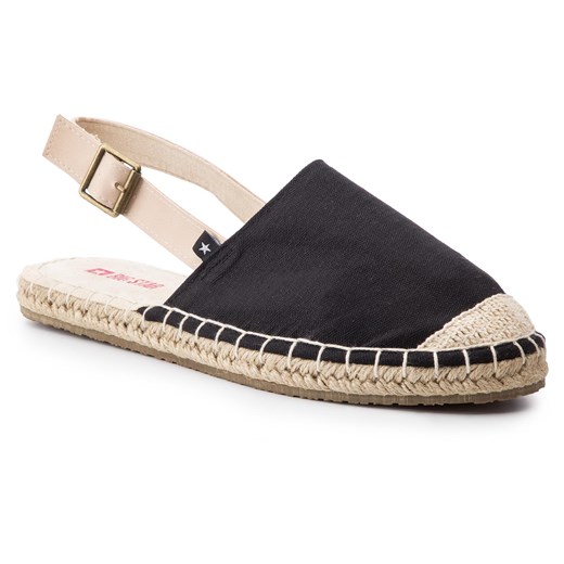 Espadryle damskie Big Star czarne z tkaniny casualowe 